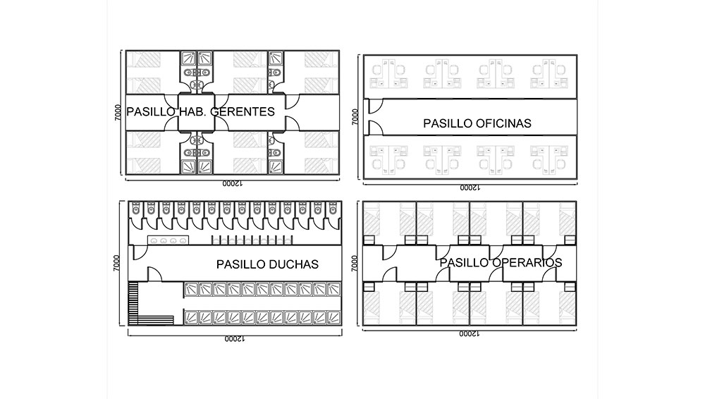 Plano Campamentos modulares