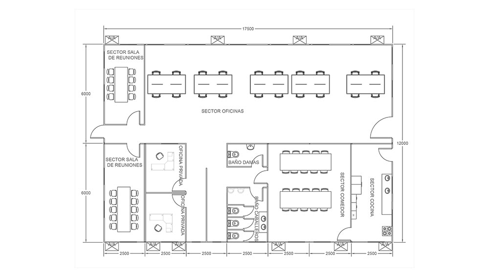 Plano Campamentos modulares